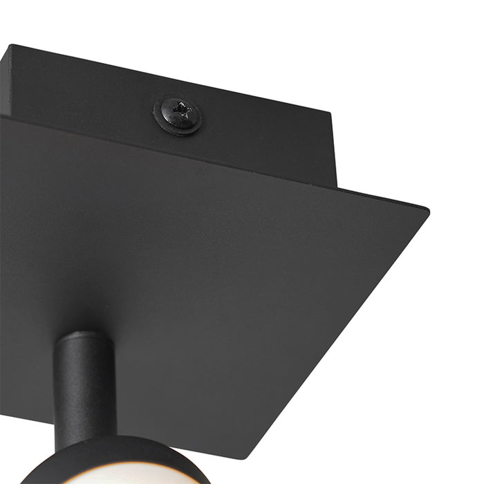 QAZQA Moderne badkamer spot zwart IP44 - Japie