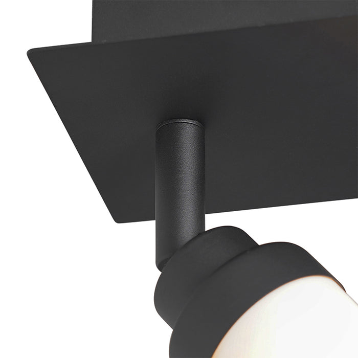 QAZQA Moderne badkamer spot zwart IP44 - Japie