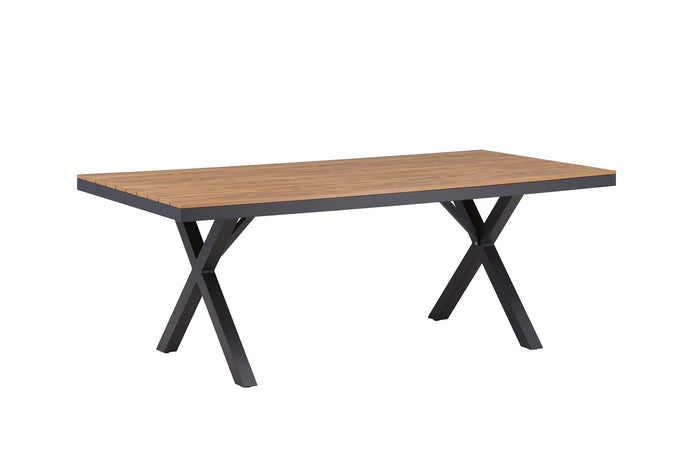 Rebellenclub Dandy Tuintafel - 200 x 100cm - Zwart|Bruin