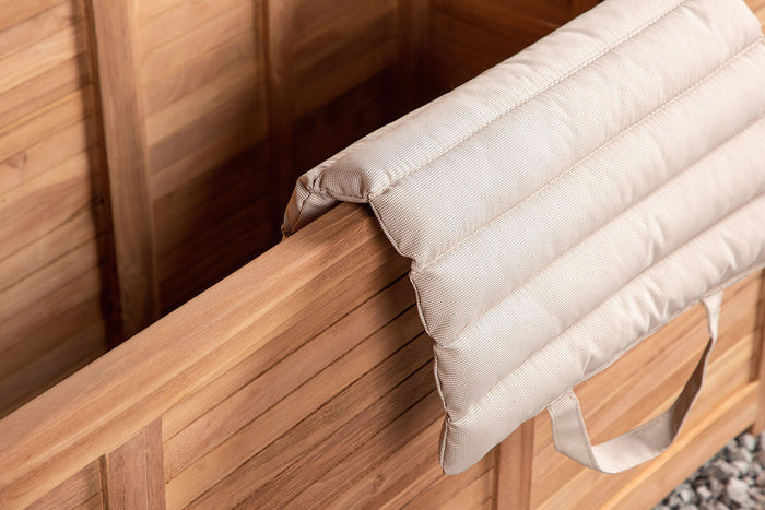 Rebellenclub Halon Kussen Opbergbox - 130 x 50cm - Naturel Hout