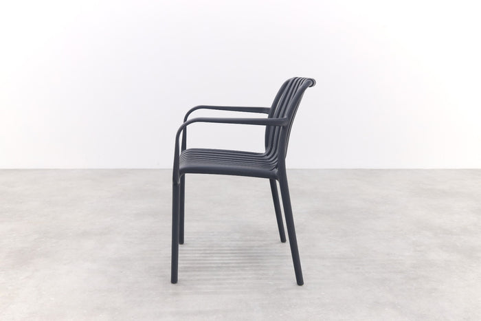 VDG Stripe stapelbare tuinstoel - Antraciet