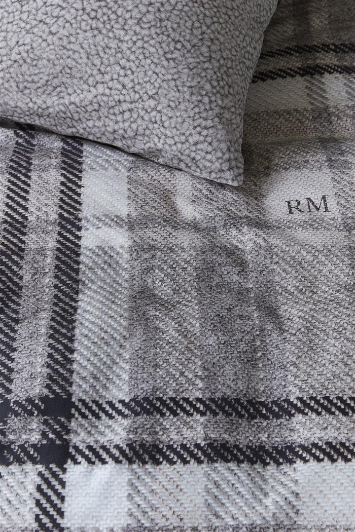 Riviera Maison Cozy Check Dekbedovertrek - 140x200/220 - Zand