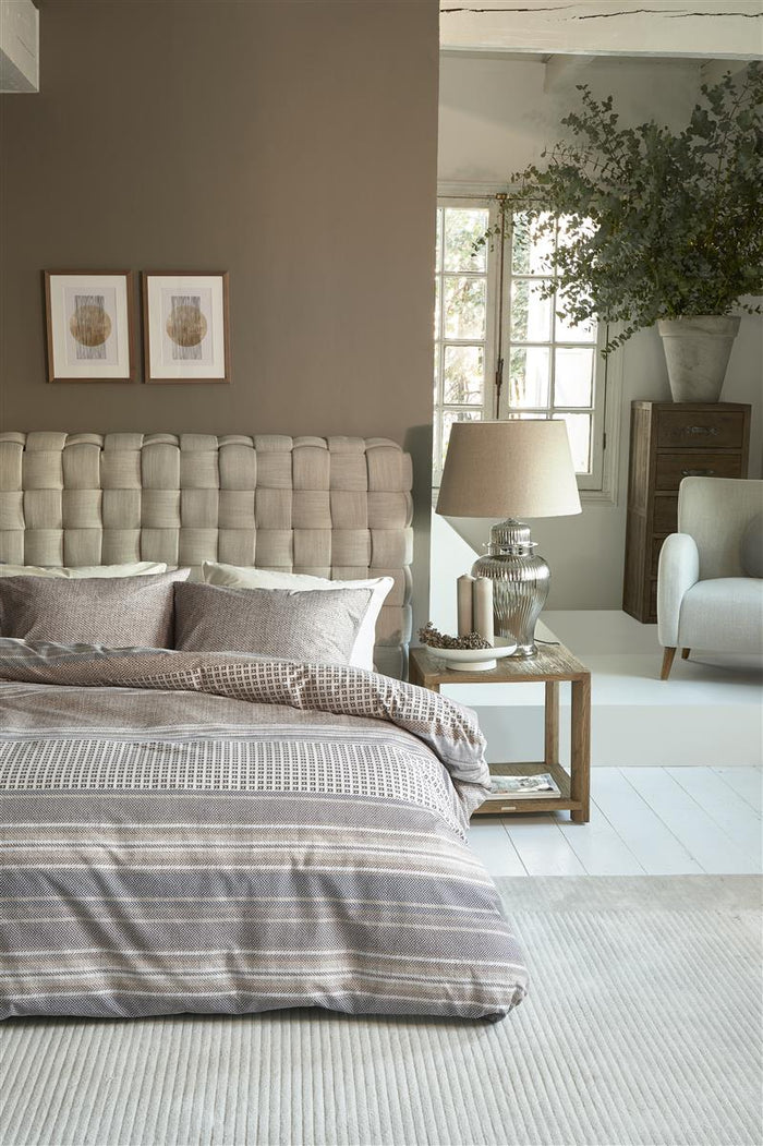 Riviera Maison Twill Weave Dekbedovertrek - 200x200/220 - Bruin