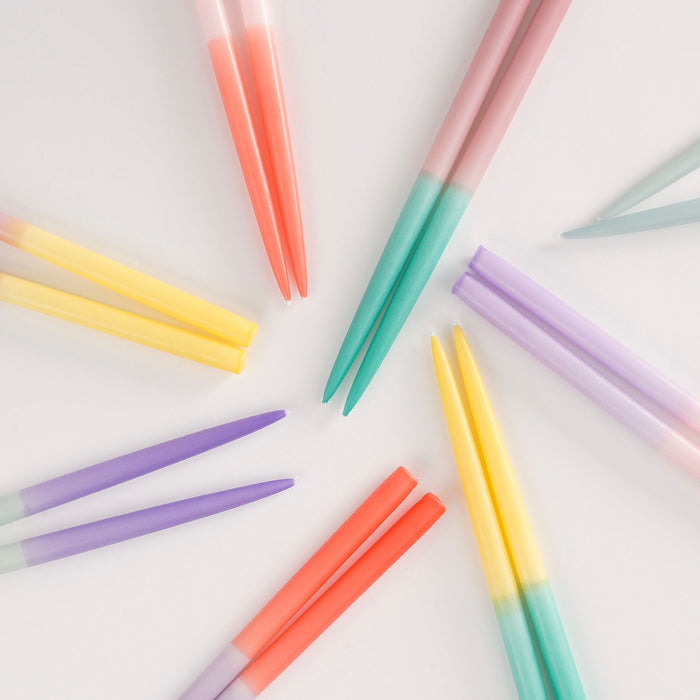 Mica Decorations Dip-dye Dinerkaars - Set van 4 - H28 cm - Lichtblauw