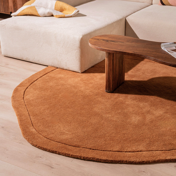 by fonQ Pebble Vloerkleed Ø 200 cm - Terra