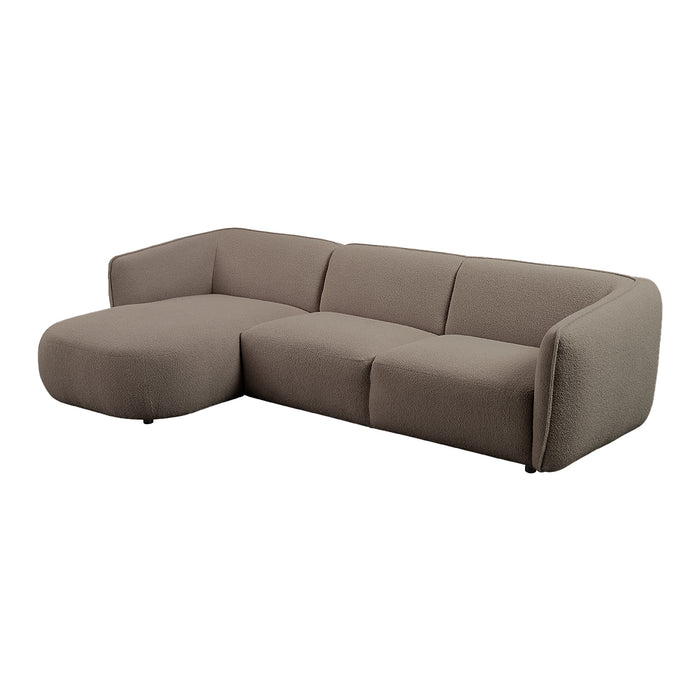 by fonQ Soft Hoekbank met Chaise Longue Links - Bouclé - Taupe