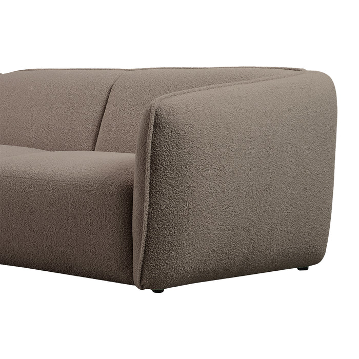 by fonQ Soft Hoekbank met Chaise Longue Links - Bouclé - Taupe