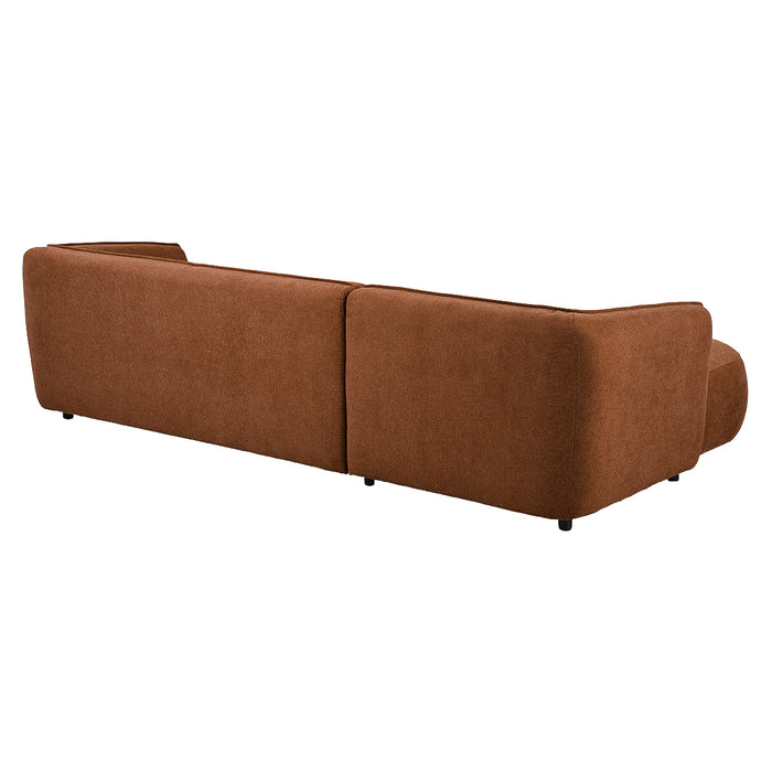 by fonQ Soft Hoekbank met Chaise Longue Links - Micro Chenille - Terra