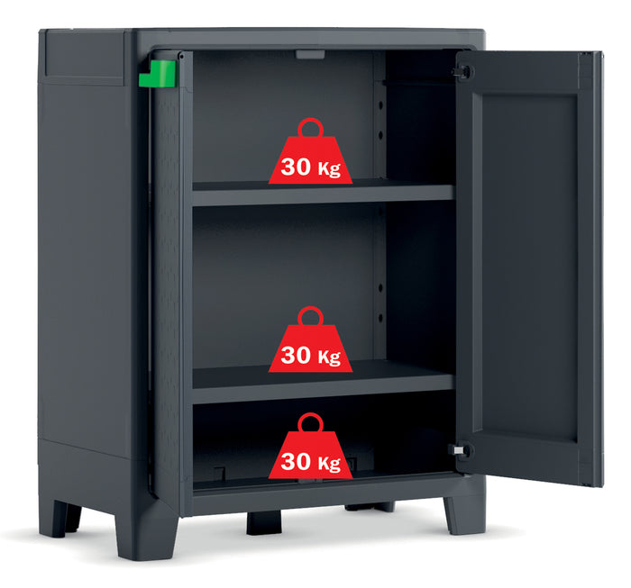 Keter Moby Opbergkast laag - tuinkast - 2 planken