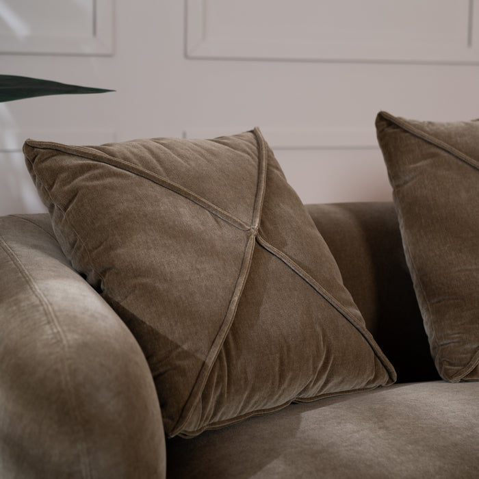 Bronx71 3-zitsbank Palermo velvet bruin