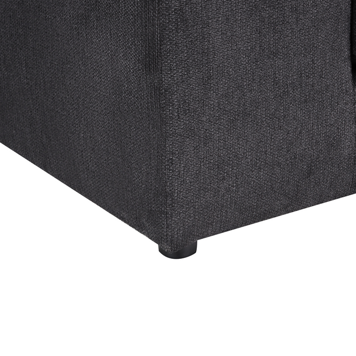 Beliani - GLORVIKA II - Driezitsbank - Zwart - Polyester