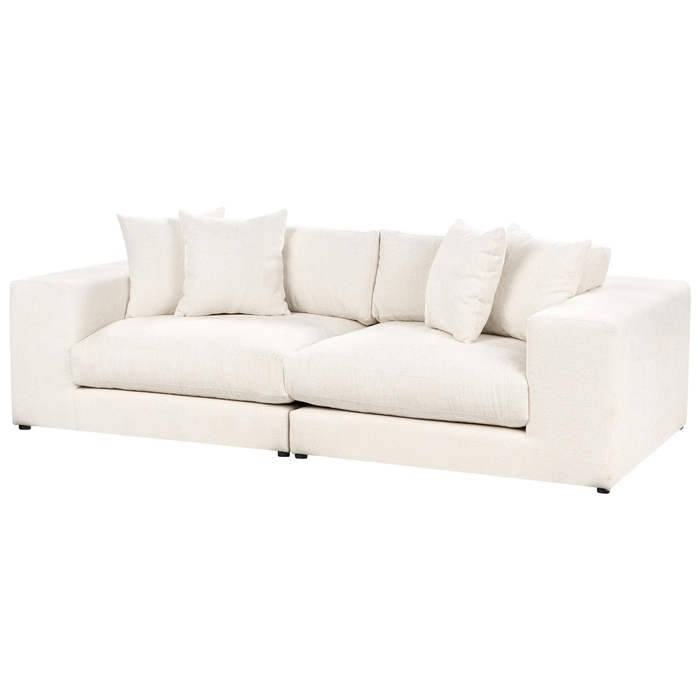 Beliani - GLORVIKA II - Driezitsbank - Gebroken wit - Polyester