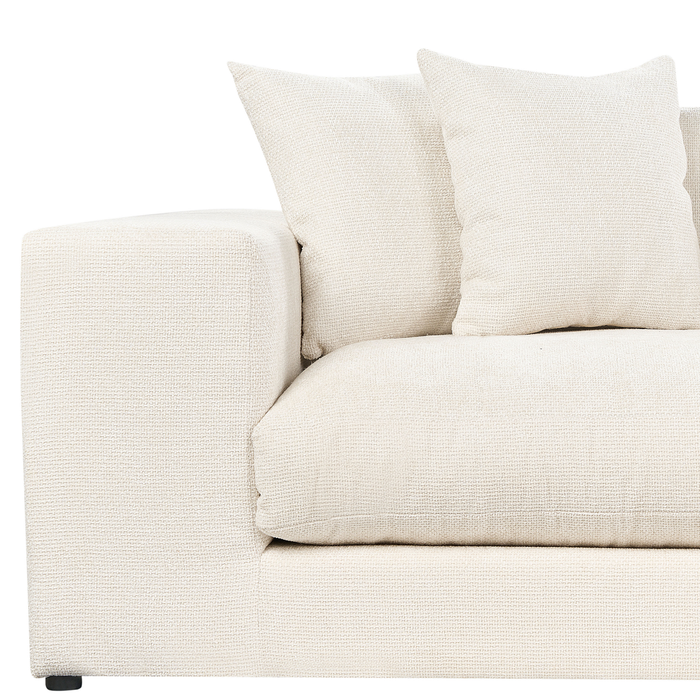 Beliani - GLORVIKA II - Driezitsbank - Gebroken wit - Polyester