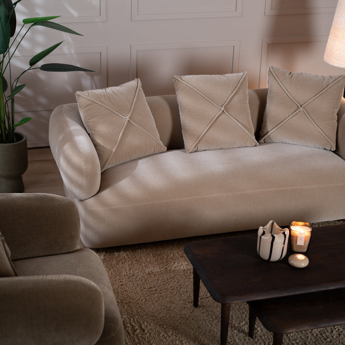 Bronx71 3-zitsbank Palermo velvet taupe