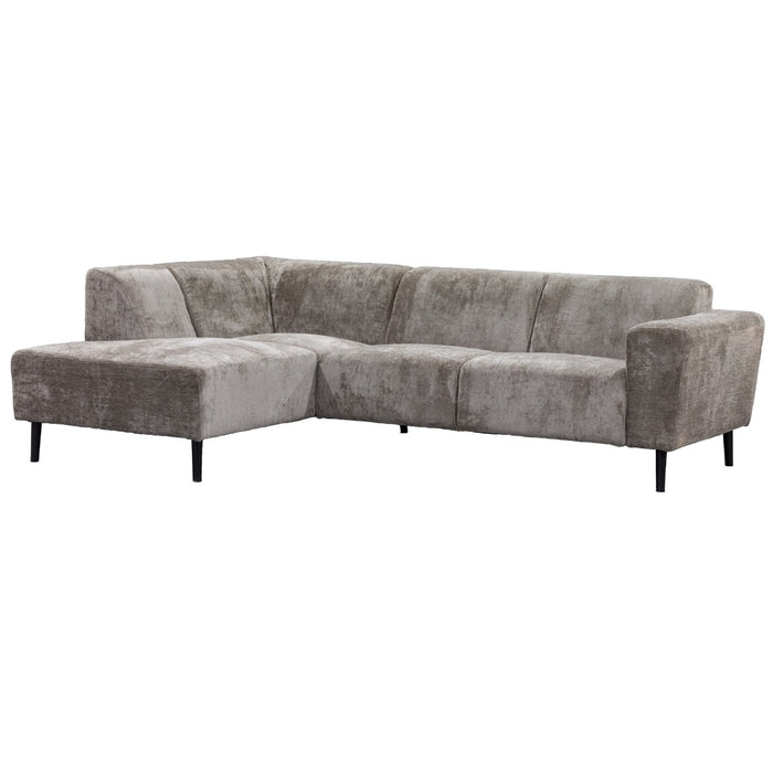 Giga Meubel - Hoekbank Taupe - 3-Zits Links - 242x160x73cm - Turin