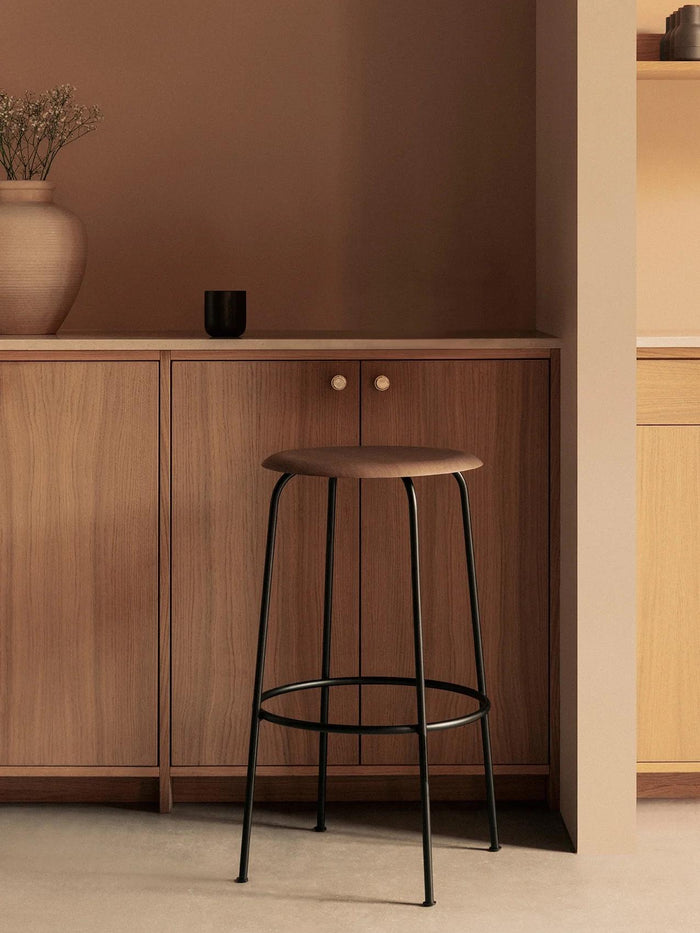 Audo Copenhagen Afteroom barkruk H72 donkerbruin