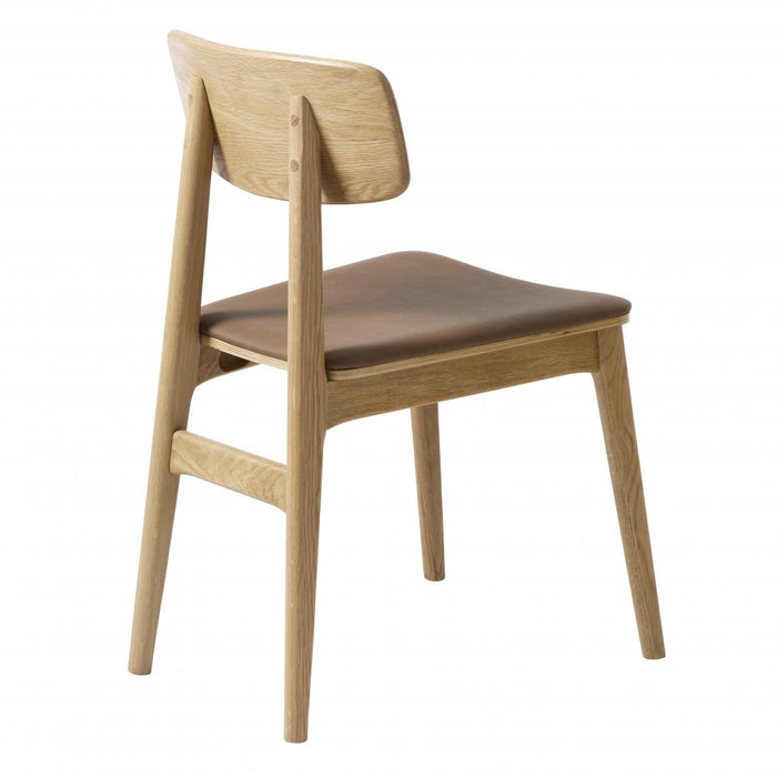 Nordic Home Mikkel eetkamerstoel - eikenhout - naturel|bruin