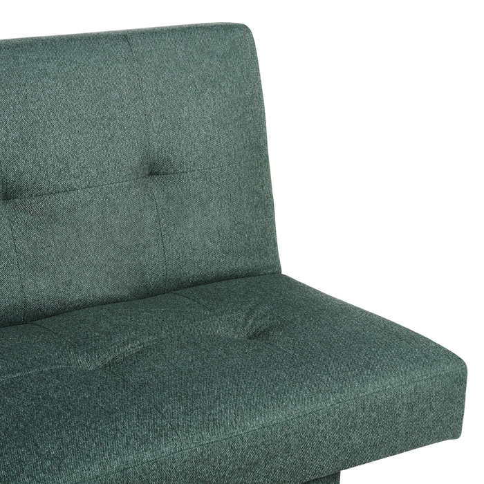 Beliani - LEEDS - Slaapbank 3-zits - Donkergroen - Polyester