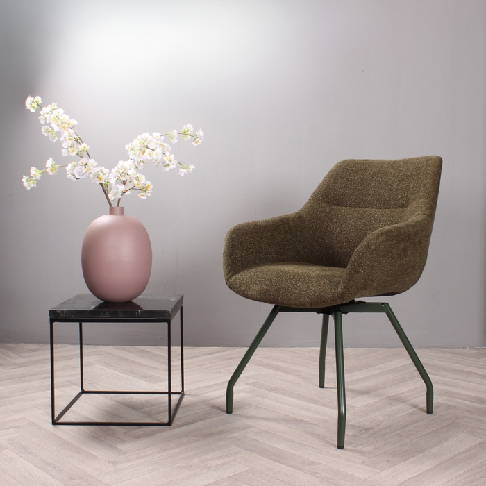 DS4U - Rosario eetkamerstoel met groene poot - groen