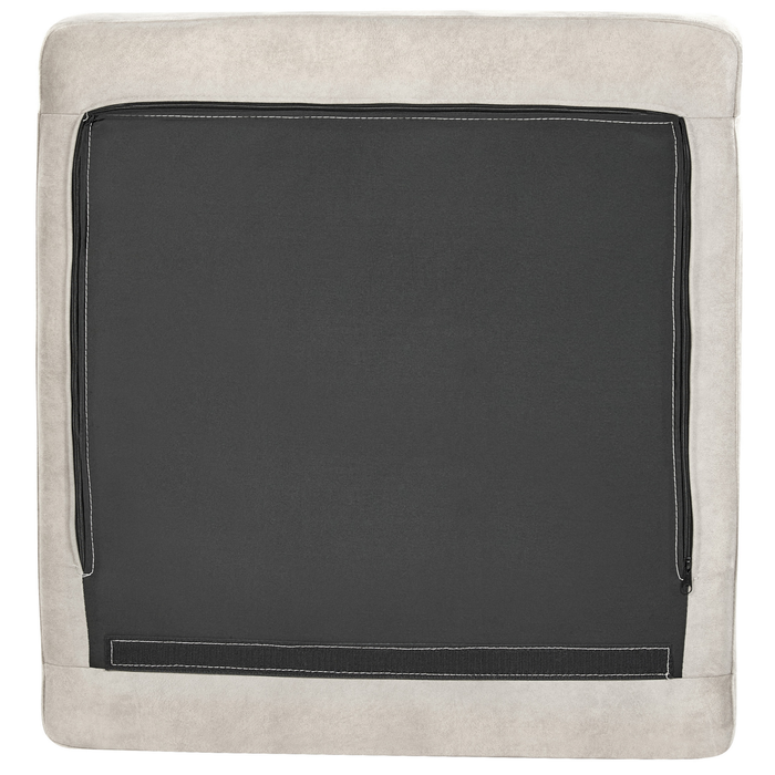 Beliani - FLAM - Hoekbank - Lichtgrijs - Linkszijdig - Fluweel