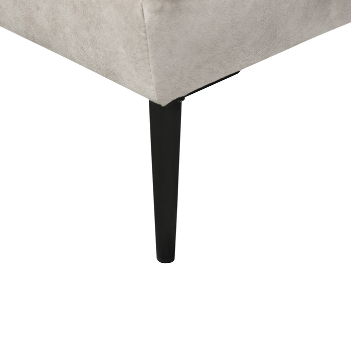 Beliani - FLAM - Hoekbank - Lichtgrijs - Linkszijdig - Fluweel