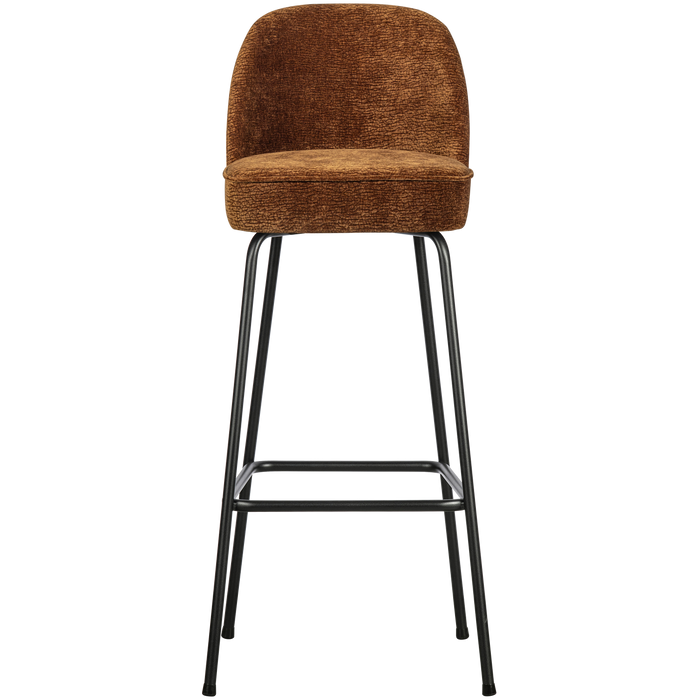 WOOOD Vogue Barkruk H 103 cm - Polyester - Mid Brown