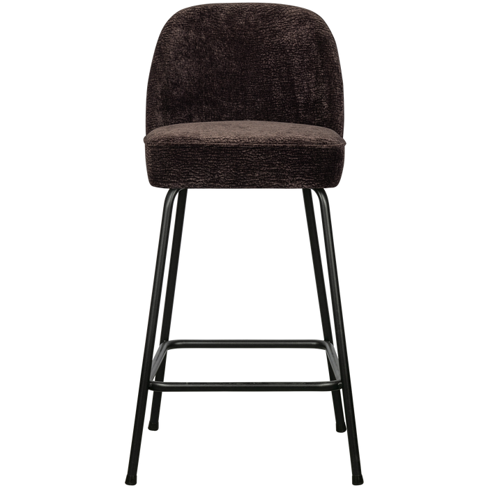 WOOOD Vogue Barkruk H 89 cm - Polyester - Dark Brown