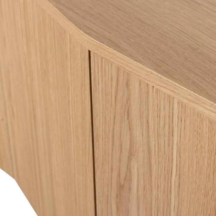 WOOOD Zuma tv-meubel - Push-To-Open - Eiken - Transparant - 52x200x45