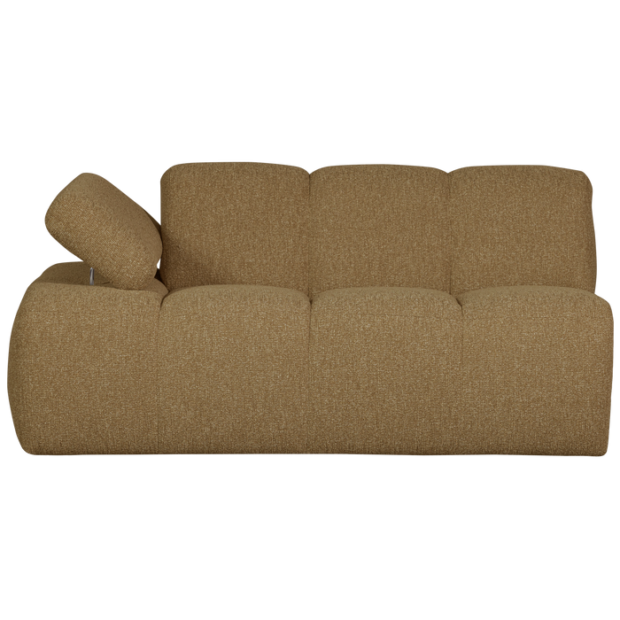 WOOOD Mojo 1,5-Zits Bank Met Arm Links - Bouclé - Geel|Bruin