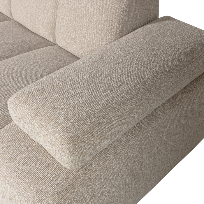WOOOD Mojo 1,5-Zits Bank Met Arm Rechts - Bouclé - Beige - 74x160x97