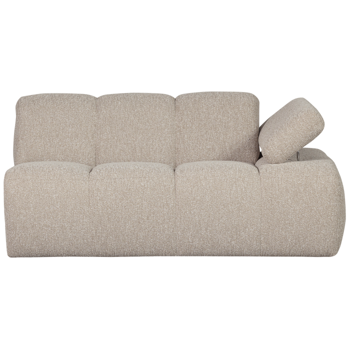 WOOOD Mojo 1,5-Zits Bank Met Arm Rechts - Bouclé - Beige - 74x160x97