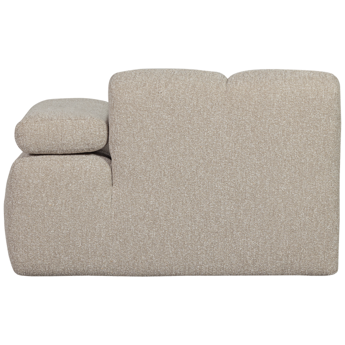 WOOOD Mojo 1-Zits Bank Met Arm Rechts - Bouclé - Beige - 74x120x97