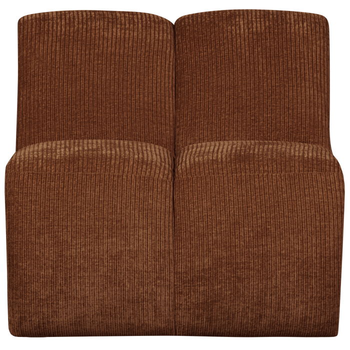 WOOOD Mojo 1-Zits Bank - Ribstof - Roest Bruin - 74x80x97