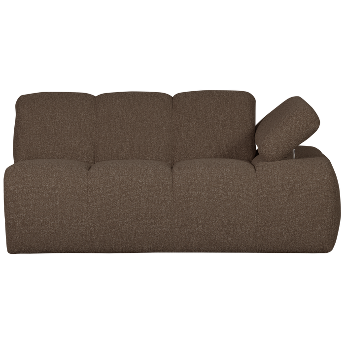 WOOOD Mojo 1,5-Zits Bank Met Arm Rechts - Bouclé - Bruin - 74x160x97