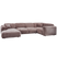 WOOOD hoekbank rechts Cloud - Chenille - Taupe - 80x345x198 cm
