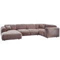 WOOOD hoekbank rechts Cloud - Chenille - Taupe - 80x345x198 cm