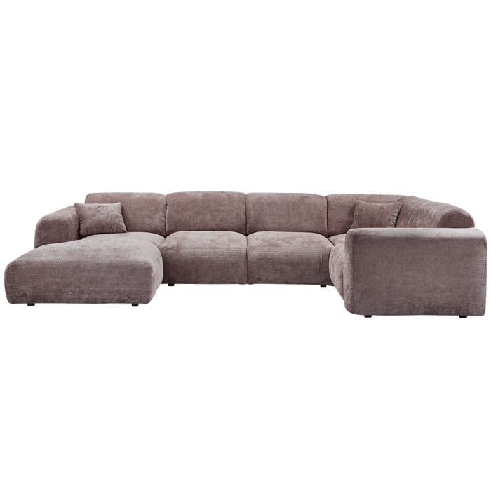 WOOOD hoekbank rechts Cloud - Chenille - Taupe - 80x345x198 cm