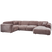 WOOOD hoekbank links Cloud - Chenille - Taupe - 80x345x198 cm