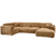 WOOOD hoekbank links Cloud - Chenille - Geel - 80x345x198 cm