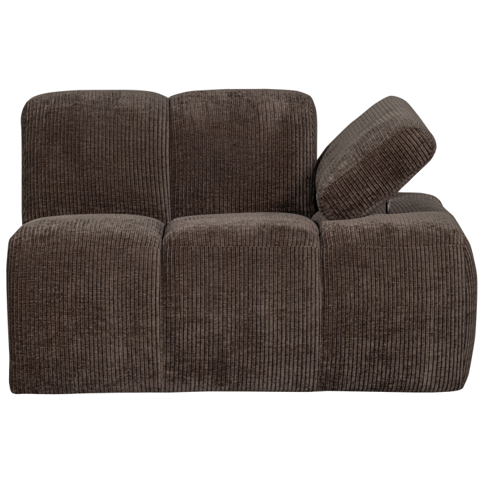 WOOOD Mojo 1-Zits Bank Met Arm Rechts - Ribstof - Bruin - 74x120x97