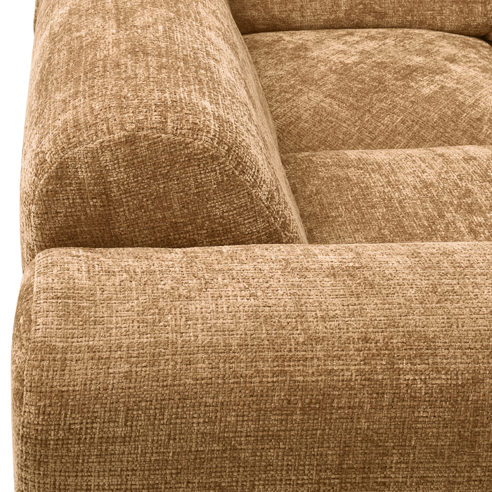 WOOOD hoekbank links Cloud - Chenille - Geel - 80x345x198 cm