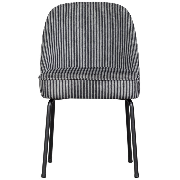 WOOOD Vogue Eetkamerstoelen - Polyester - Zwart|Grijs - Set van 2