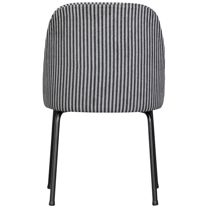 WOOOD Vogue Eetkamerstoelen - Polyester - Zwart|Grijs - Set van 2