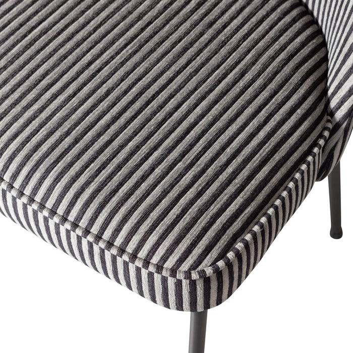 WOOOD Vogue Eetkamerstoelen - Polyester - Zwart|Grijs - Set van 2