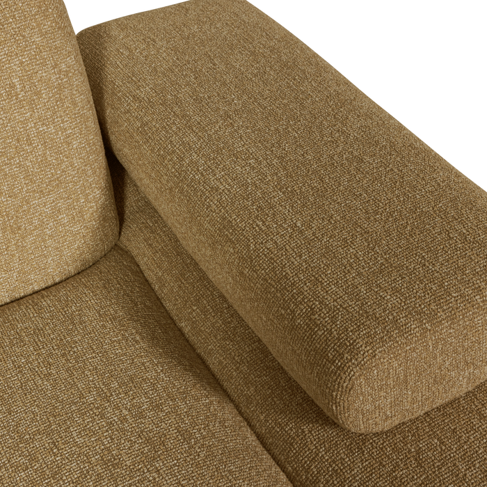 WOOOD Mojo Chaise Longue Elementenbank Rechts - Bouclé - Geel|Bruin