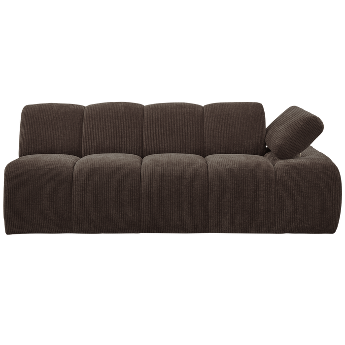 WOOOD Mojo 2-Zits Bank Met Arm Rechts - Bouclé - Roest Bruin Melange