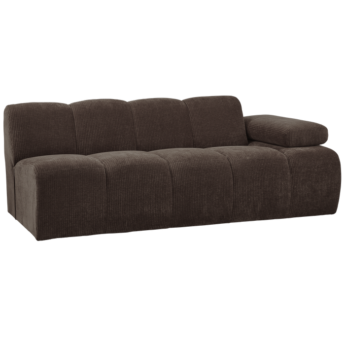 WOOOD Mojo 2-Zits Bank Met Arm Rechts - Bouclé - Roest Bruin Melange