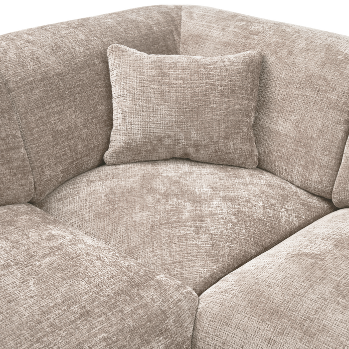 WOOOD hoekbank links Cloud - Chenille - Naturel - 80x345x198 cm