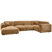 WOOOD hoekbank rechts Cloud - Chenille - Geel - 80x345x198 cm