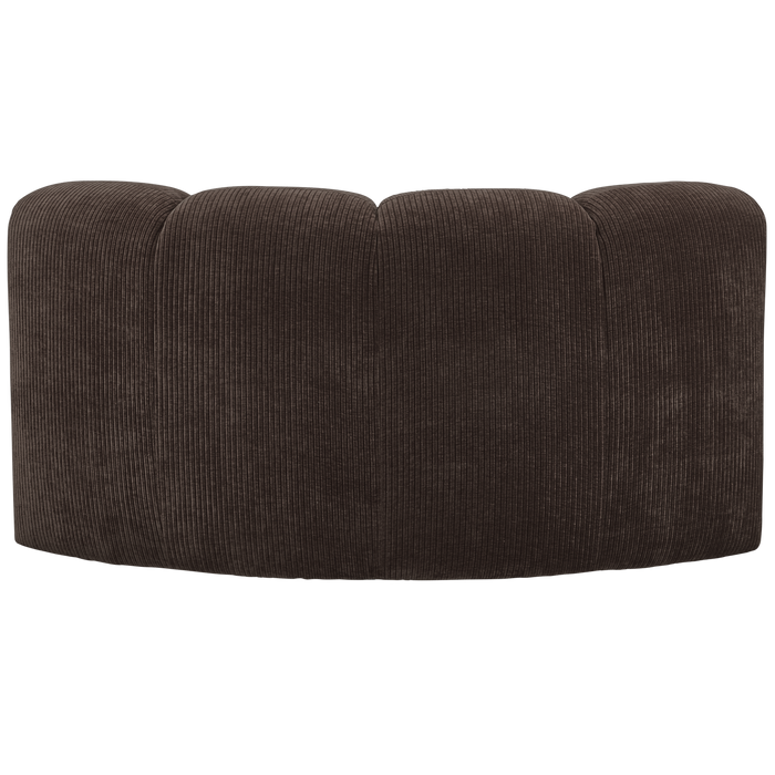 WOOOD Mojo Bank Hoekelement - Ribstof - Bruin - 75x68x77